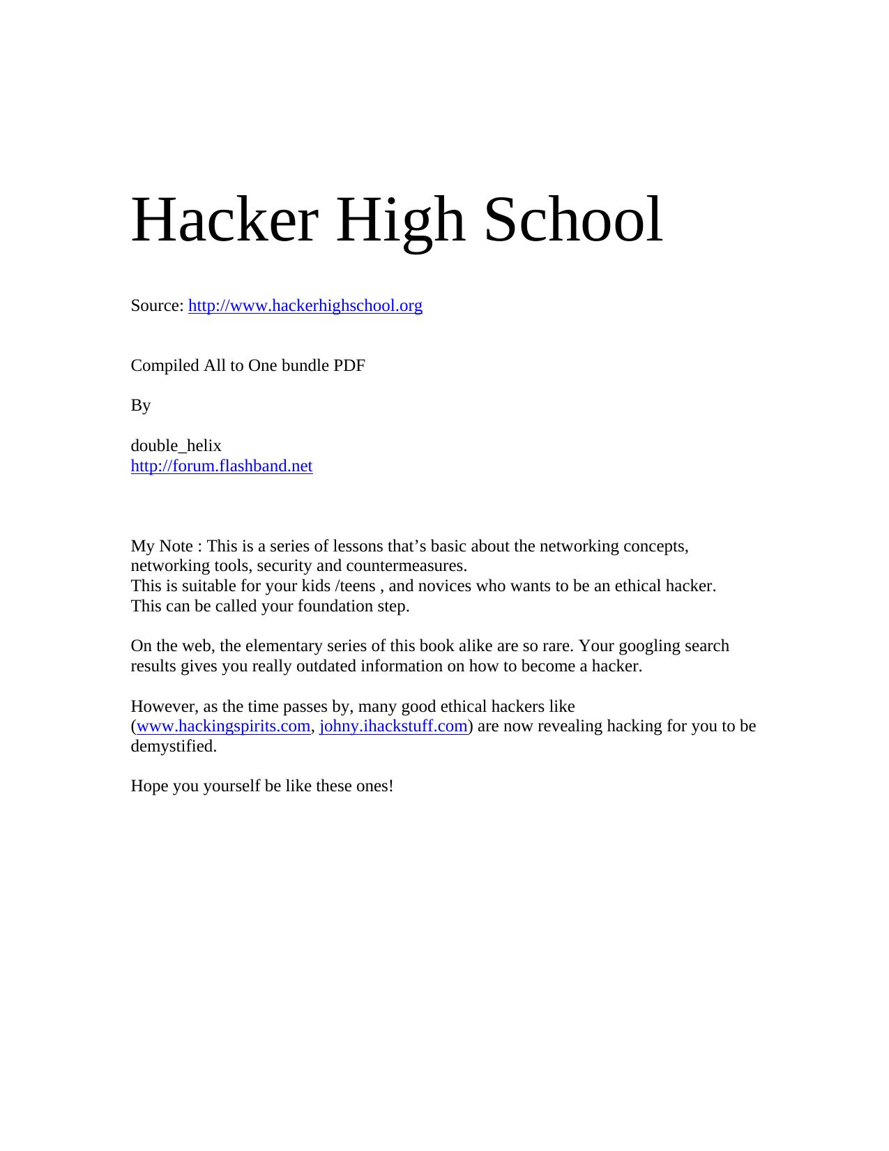 Hacker High School