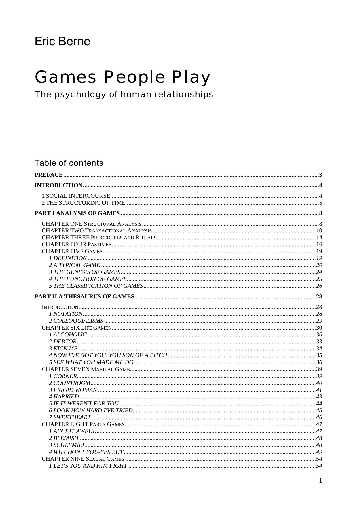 Games People Play