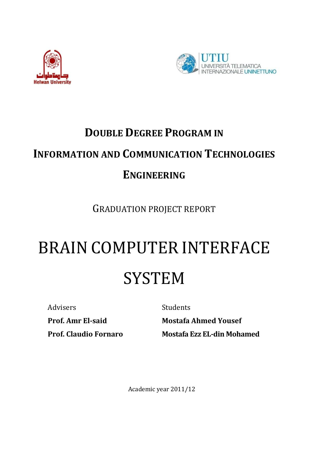 Brain Computer Interface System 2011